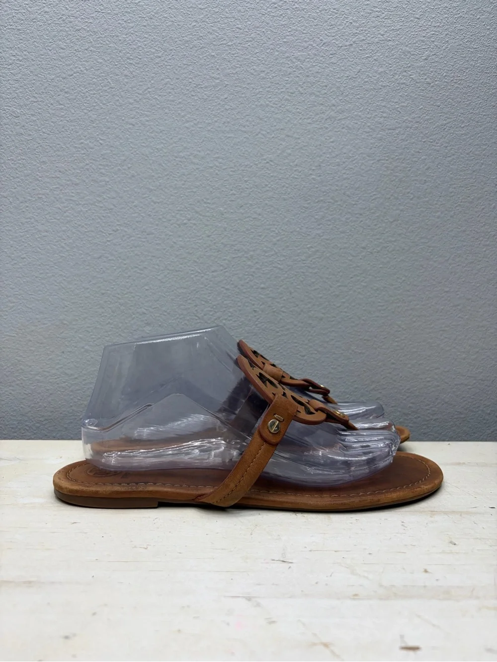 Tory Burch Brown Leather Miller Sandals Size 9